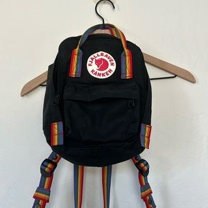 Fjallraven Kanken Rainbow Mini backpack.